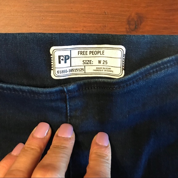 Free People Easy Goes It Dark Wash Jeggings - Picture 7 of 8